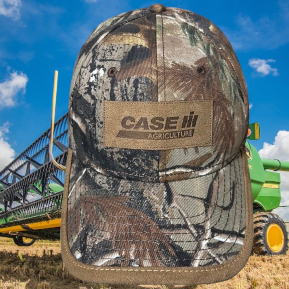 NWOT Dri-Duck Case Tractor Agriculture Farm Camo Adjustable Strapback Hat Cap